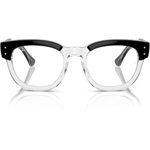 Rayban RX0298V Mega Hawkeye Marco cuadrado para anteojos graduadas, color negro sobre lente transparente, 50 mm, Negro sobre lente transparente/demostración., 50 mm Rayban RX0298V Mega Hawkeye Marco cuadrado para anteojos graduadas, color negro sobre lente transparente, 50 mm, Negro sobre lente transparente/demostración., 50 mm