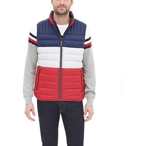 Tommy Hilfiger Chamarra Ligera y Plegable para Hombre, Medianoche/Hielo/Bloque de Color Rojo, XX-Large Tommy Hilfiger Chamarra Ligera y Plegable para Hombre, Medianoche/Hielo/Bloque de Color Rojo, XX-Large
