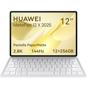 Huawei MatePad 12 X 2025, Tablet 12+256G, PaperMatte Edition 2.8K 144Hz, Batería 10100 mAh con Supercharge 66 W, WiFi 7, Notes, con Teclado, Blanco Huawei MatePad 12 X 2025, Tablet 12+256G, PaperMatte Edition 2.8K 144Hz, Batería 10100 mAh con Supercharge 66 W, WiFi 7, Notes, con Teclado, Blanco
