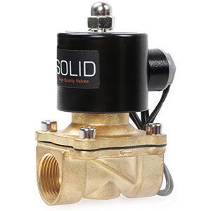 U.S. Solid válvula solenoide eléctrica de latón de 3/4 pulgadas 24VDC N.C. para aire, agua y combustible, VITON U.S. Solid válvula solenoide eléctrica de latón de 3/4 pulgadas 24VDC N.C. para aire, agua y combustible, VITON