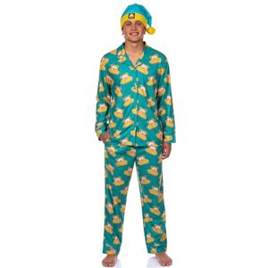 INTIMO South Park Conjunto de 3 piezas para hombre, diseño de oso Wellington Eric Cartman, chamarra frontal con gorro de noche, para hombre, Multi colorido, X-Large INTIMO South Park Conjunto de 3 piezas para hombre, diseño de oso Wellington Eric Cartman, chamarra frontal con gorro de noche, para hombre, Multi colorido, X-Large