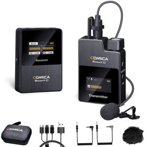 COMICA Sistema de micrófono inalámbrico, BoomX-D1 2.4G Micrófono de Solapa inalámbrico Profesional Lavalier para cámaras Canon Nikon Sony DSLR, videocámaras, teléfonos Inteligentes iPhone, etc. COMICA Sistema de micrófono inalámbrico, BoomX-D1 2.4G Micrófono de Solapa inalámbrico Profesional Lavalier para cámaras Canon Nikon Sony DSLR, videocámaras, teléfonos Inteligentes iPhone, etc.
