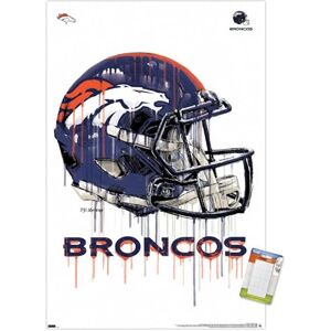 Trends International NFL Denver Broncos Póster de Casco antigoteo 20 de Pared, 57 x 34 Pulgadas, Paquete de póster y Soporte Premium Trends International NFL Denver Broncos Póster de Casco antigoteo 20 de Pared, 57 x 34 Pulgadas, Paquete de póster y Soporte Premium