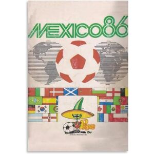 DYNOMR XYBEMJ México 1986 Copa Mundial De Fútbol Póster Y Grabados Vintage Arte De Pared Fútbol Retro Lienzo Pintura para Sala De Estar Decoración Cuadro 40x60cmx1 Sin Marco DYNOMR XYBEMJ México 1986 Copa Mundial De Fútbol Póster Y Grabados Vintage Arte De Pared Fútbol Retro Lienzo Pintura para Sala De Estar Decoración Cuadro 40x60cmx1 Sin Marco