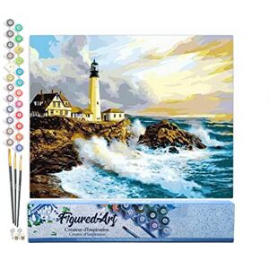 ART Pintar por Numeros Adultos Gran Ola En El Mar Manualidades pintura acrilica Kit Cuadro DIY completo 40x50cm sin bastidor ART Pintar por Numeros Adultos Gran Ola En El Mar Manualidades pintura acrilica Kit Cuadro DIY completo 40x50cm sin bastidor