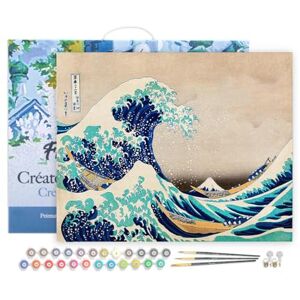 ART Pintar por Numeros Adultos con marco La gran ola de Kanagawa de Katsushika Hokusai Manualidades pintura acrilica Kit Cuadro DIY completo 40x50cm con bastidor montado ART Pintar por Numeros Adultos con marco La gran ola de Kanagawa de Katsushika Hokusai Manualidades pintura acrilica Kit Cuadro DIY completo 40x50cm con bastidor montado