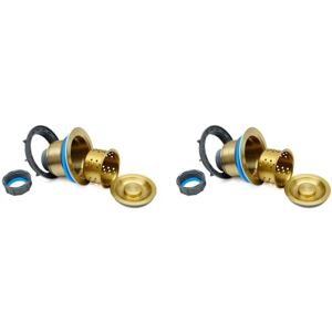 STARSTAR STAR STAR Conjunto de drenaje de fregadero de cocina para fregadero de 3-1/2 pulgadas, colador y tapón con cesta de residuos extraíble profunda, colador de cesta de fregadero de acero inoxidable (2 piezas doradas) STARSTAR STAR STAR Conjunto de drenaje de fregadero de cocina para fregadero de 3-1/2 pulgadas, colador y tapón con cesta de residuos extraíble profunda, colador de cesta de fregadero de acero inoxidable (2 piezas doradas)