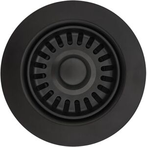 TGEOND Conjunto de desagüe de fregadero de cocina de polímero de 3-1/2 pulgadas con tapón de coladores de cesta extraíble a juego para fregaderos de granito/arcilla refractaria, Mate negro TGEOND Conjunto de desagüe de fregadero de cocina de polímero de 3-1/2 pulgadas con tapón de coladores de cesta extraíble a juego para fregaderos de granito/arcilla refractaria, Mate negro