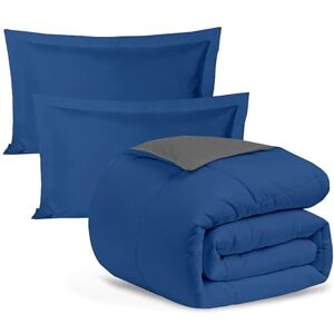 OH SHEETS! Juego de Edredón Matrimonial/Queen 3 Piezas Microfibra Cool-Soft Ultra Suave Tipo Algodón Edredón Acolchado Reversible y 2 Fundas Fresco y Lavable a Máquina Azul OH SHEETS! Juego de Edredón Matrimonial/Queen 3 Piezas Microfibra Cool-Soft Ultra Suave Tipo Algodón Edredón Acolchado Reversible y 2 Fundas Fresco y Lavable a Máquina Azul