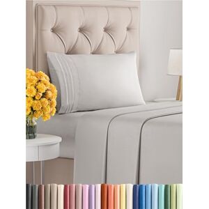 CGK Unlimited Juego de sábanas transpirables y refrescantes para dormitorio universitario de estilo hotel extrasuaves bolsillos profundos sin arrugas cómodas tamaño individual XL 3 piezas CGK Unlimited Juego de sábanas transpirables y refrescantes para dormitorio universitario de estilo hotel extrasuaves bolsillos profundos sin arrugas cómodas tamaño individual XL 3 piezas