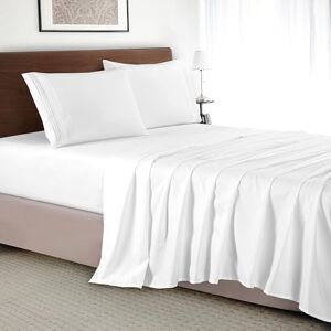 Elegant Comfort 1200 Thread Count King Size 4pc Egyptian Bed Sheet Set, Deep Pocket, White Elegant Comfort 1200 Thread Count King Size 4pc Egyptian Bed Sheet Set, Deep Pocket, White