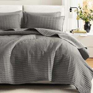 Comfort Spaces Kienna Juego de edredón de Lujo de Doble Cara, diseño de Costura de Verano, Ligero, Suave, Capa de Ropa de Cama para Todas Las Estaciones, Funda a Juego, carbón, Colcha Comfort Spaces Kienna Juego de edredón de Lujo de Doble Cara, diseño de Costura de Verano, Ligero, Suave, Capa de Ropa de Cama para Todas Las Estaciones, Funda a Juego, carbón, Colcha