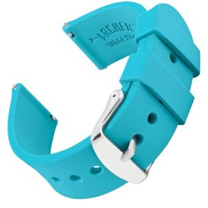 Archer Watch Straps Correas de Reloj de Silicona Suave de Liberación Rápida (Azul Aguamarina, 20mm) Archer Watch Straps Correas de Reloj de Silicona Suave de Liberación Rápida (Azul Aguamarina, 20mm)