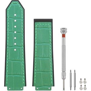 SANDEIN Correas de reloj de piel de 25 mm compatibles con Hublot Big Bang, correa de muñeca de repuesto con forro de goma de silicona suave para correas de reloj Hublot Big Bang (costuras SANDEIN Correas de reloj de piel de 25 mm compatibles con Hublot Big Bang, correa de muñeca de repuesto con forro de goma de silicona suave para correas de reloj Hublot Big Bang (costuras