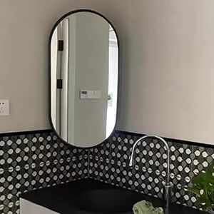 HZSCL Espejo De Pared Esquinero Giratorio,30x50cm,35x60cm,40x80cm,40x90cm,50x80cm,Negro,Blanco,Dorado,Espejo De Pared Con Marco Metálico,Espejo De Tocador HD,A Prueba De Explosiones De Seguridad(Black,35x60 HZSCL Espejo De Pared Esquinero Giratorio,30x50cm,35x60cm,40x80cm,40x90cm,50x80cm,Negro,Blanco,Dorado,Espejo De Pared Con Marco Metálico,Espejo De Tocador HD,A Prueba De Explosiones De Seguridad(Black,35x60