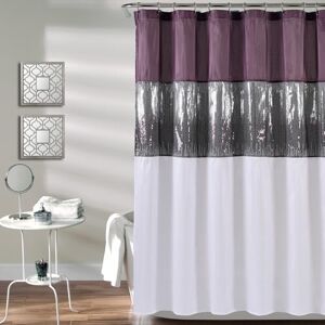 Lush Decor Night Sky Cortina de Ducha, 72 x 72 Pulgadas, Color Morado y Blanco Lush Decor Night Sky Cortina de Ducha, 72 x 72 Pulgadas, Color Morado y Blanco