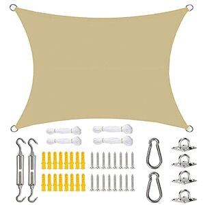 Tiamyaro Sun Shade Sail Rectangle Waterproof Sun Shade 95% UV Block Canopy for Patio Backyard Lawn Garden Outdoor Activities-with Accessories (2x2.5m(6.5x8.2ft),Sand Yellow) Tiamyaro Sun Shade Sail Rectangle Waterproof Sun Shade 95% UV Block Canopy for Patio Backyard Lawn Garden Outdoor Activities-with Accessories (2x2.5m(6.5x8.2ft),Sand Yellow)