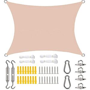 Tiamyaro Sun Shade Sail Rectangle Waterproof Sun Shade 95% UV Block Canopy for Patio Backyard Lawn Garden Outdoor Activities-with Accessories (2.5x3m(8.2x9.8ft),Cream Color) Tiamyaro Sun Shade Sail Rectangle Waterproof Sun Shade 95% UV Block Canopy for Patio Backyard Lawn Garden Outdoor Activities-with Accessories (2.5x3m(8.2x9.8ft),Cream Color)