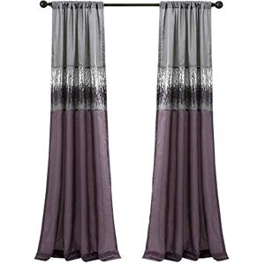 Lush Decor Panel de Cortina para Ventana de Cielo Nocturno, Individual, 42 Pulgadas de Ancho x 95 Pulgadas de Largo, Morado y Gris, Cortinas de Lentejuelas, diseño Brillante y Bloque de Color, Lush Decor Panel de Cortina para Ventana de Cielo Nocturno, Individual, 42 Pulgadas de Ancho x 95 Pulgadas de Largo, Morado y Gris, Cortinas de Lentejuelas, diseño Brillante y Bloque de Color,