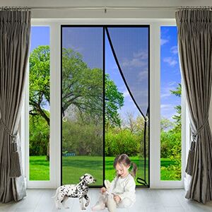 RTOTS Cortina Mosquitera Magnética 90 x 250 cm Mosquiteras Enrollables Permite Entrada Aire Fresco Fácil de ensamblar para Puertas Correderas Negro RTOTS Cortina Mosquitera Magnética 90 x 250 cm Mosquiteras Enrollables Permite Entrada Aire Fresco Fácil de ensamblar para Puertas Correderas Negro