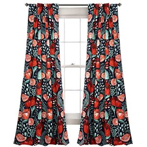 Lush Decor Juego de Cortinas de jardín para oscurecer la habitación, para Sala de Estar, Comedor, recámara, par de Paneles de 84 Pulgadas de Largo, Azul Marino Lush Decor Juego de Cortinas de jardín para oscurecer la habitación, para Sala de Estar, Comedor, recámara, par de Paneles de 84 Pulgadas de Largo, Azul Marino