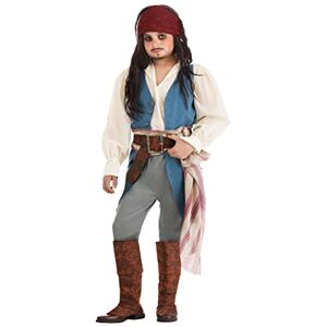 Fun Costumes Pirates of the Caribbean Kids Captain Jack Sparrow Costume Boys, Blue & White Pirate Halloween Outfit Small Fun Costumes Pirates of the Caribbean Kids Captain Jack Sparrow Costume Boys, Blue & White Pirate Halloween Outfit Small