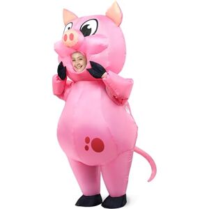 Spooktacular Creations Traje de Disfraz Inflable de Cerdo para Halloween, Traje Inflable de Animal de Cuerpo Completo Rosa Unisex para niños, Talla única Spooktacular Creations Traje de Disfraz Inflable de Cerdo para Halloween, Traje Inflable de Animal de Cuerpo Completo Rosa Unisex para niños, Talla única