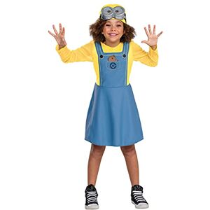 Disguise Bob Minion Disfraz de niña para niños, traje oficial de esbirro con anteojos y sombrero, talla clásica L (10-12), multicolor Disguise Bob Minion Disfraz de niña para niños, traje oficial de esbirro con anteojos y sombrero, talla clásica L (10-12), multicolor