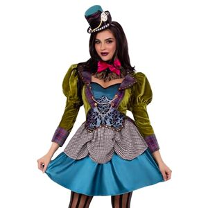 Leg Avenue Disfraz de Sombrerero Loco de lujo de 3 piezas para mujer, multicolor, mediano Leg Avenue Disfraz de Sombrerero Loco de lujo de 3 piezas para mujer, multicolor, mediano