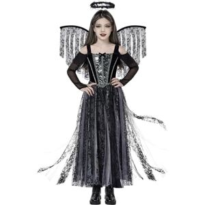 Spooktacular Creations Disfraz de ángel negro, disfraz de ángel de Halloween para niñas, disfraz de diablo de Halloween para fiesta, juego de rol, talla L Spooktacular Creations Disfraz de ángel negro, disfraz de ángel de Halloween para niñas, disfraz de diablo de Halloween para fiesta, juego de rol, talla L