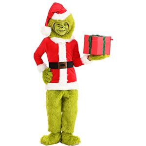 elope Dr. Seuss Disfraz de Papá Noel de Grinch para niños pequeños, forro polar verde con licencia oficial de star wars silent one crew., 4 Años elope Dr. Seuss Disfraz de Papá Noel de Grinch para niños pequeños, forro polar verde con licencia oficial de star wars silent one crew., 4 Años