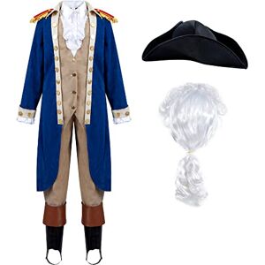 Spooktacular Creations Traje de George Washington para niños, conjunto colonial con peluca y sombrero para fiesta de disfraces de Halloween (Pequeño, 5-7 años) Spooktacular Creations Traje de George Washington para niños, conjunto colonial con peluca y sombrero para fiesta de disfraces de Halloween (Pequeño, 5-7 años)