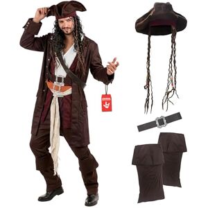 Fun Shack Disfraz de Pirata para Hombre, Disfraz de Pirata para Adultos, Hombres, Disfraz de Pirata para Hombres, Disfraz de Pirata de Halloween para Hombres, Capitán Pirata Brown, X-Large Fun Shack Disfraz de Pirata para Hombre, Disfraz de Pirata para Adultos, Hombres, Disfraz de Pirata para Hombres, Disfraz de Pirata de Halloween para Hombres, Capitán Pirata Brown, X-Large