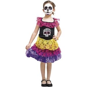 REV Disfraz De Catrina Para Niña – Vestido Con Encaje De Colores Y Calavera Decorada – Traje Tradicional Infantil Para Día De Los Muertos, Halloween Y Fiestas Talla 2-4 Años REV Disfraz De Catrina Para Niña – Vestido Con Encaje De Colores Y Calavera Decorada – Traje Tradicional Infantil Para Día De Los Muertos, Halloween Y Fiestas Talla 2-4 Años