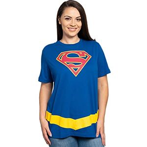DC Comics Plus Size T-Shirt Supergirl or Wonder Woman Logo Belt Costume Print DC Comics Plus Size T-Shirt Supergirl or Wonder Woman Logo Belt Costume Print