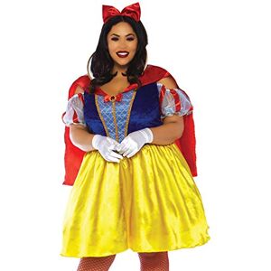Leg Avenue Womens Plus Fairytale Snow White Costume, Multi, 1X-2X Leg Avenue Womens Plus Fairytale Snow White Costume, Multi, 1X-2X