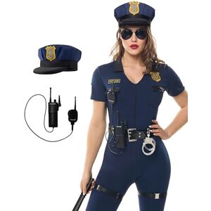Spooktacular Creations Traje de policía de mujer para Halloween, disfraz de policía para adultas en fiestas de cosplay de Halloween (Extra grande) Spooktacular Creations Traje de policía de mujer para Halloween, disfraz de policía para adultas en fiestas de cosplay de Halloween (Extra grande)