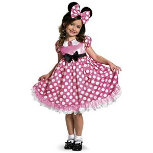Disguise Minnie Mouse Vestido de Punto Rosa Que Brilla en la Oscuridad para niñas, Rosa/Blanco, X-Small 3T-4T Disguise Minnie Mouse Vestido de Punto Rosa Que Brilla en la Oscuridad para niñas, Rosa/Blanco, X-Small 3T-4T