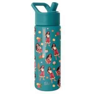 Simple Modern Summit Botella de agua con tapa de popote, vaso de acero inoxidable aislado de 532 ml, para niñas, para la escuela, diseño de Moana con flores, de Disney Simple Modern Summit Botella de agua con tapa de popote, vaso de acero inoxidable aislado de 532 ml, para niñas, para la escuela, diseño de Moana con flores, de Disney
