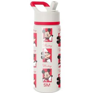 Simple Modern Summit Botella de agua con tapa de popote, vaso de acero inoxidable aislado de 532 ml, para niños y niñas, para la escuela, diseño de collage de Mickey Mouse de Disney Simple Modern Summit Botella de agua con tapa de popote, vaso de acero inoxidable aislado de 532 ml, para niños y niñas, para la escuela, diseño de collage de Mickey Mouse de Disney