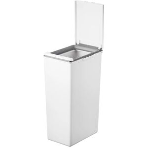 EKO EK6187P-30L-WH Cubo de basura con empuje Morandi, color blanco, 30 L, con tapa, sin caja interior EKO EK6187P-30L-WH Cubo de basura con empuje Morandi, color blanco, 30 L, con tapa, sin caja interior
