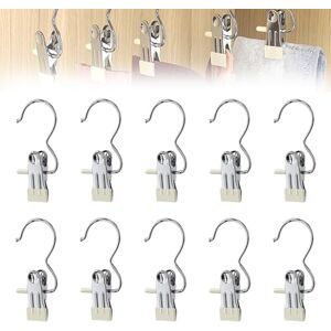 Qiamia Heavy Duty Hanging Hooks Clips to Organize Your Closet, 10/20/30PCS Clips for Hanging, Multipurpose Clothes Pins for Wardrobe, Travel Pants Socks, Handbag (Apricot,10PCS) Qiamia Heavy Duty Hanging Hooks Clips to Organize Your Closet, 10/20/30PCS Clips for Hanging, Multipurpose Clothes Pins for Wardrobe, Travel Pants Socks, Handbag (Apricot,10PCS)