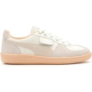 PUMA Palermo Tenis de piel para mujer, Blanco cálido/nieve alpina/anacardo, 10 PUMA Palermo Tenis de piel para mujer, Blanco cálido/nieve alpina/anacardo, 10