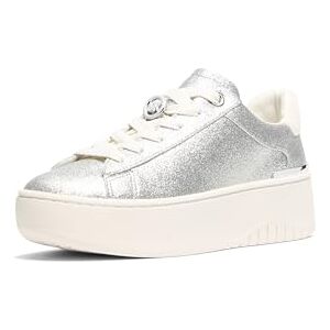 Michael Kors Dottie Tenis con Cordones para Mujer, Plateado, 24.0 cm Michael Kors Dottie Tenis con Cordones para Mujer, Plateado, 24.0 cm