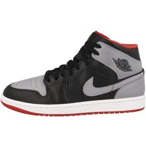 Nike Air Jordan 1 Mid Zapatos para hombre, Negro, gris cemento, rojo fuego, blanco, 12 Nike Air Jordan 1 Mid Zapatos para hombre, Negro, gris cemento, rojo fuego, blanco, 12