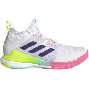 Adidas Crazyflight Tenis de Voleibol para Mujer, Blanco/Team Collegiate Purple/Flash Aqua, 10 Adidas Crazyflight Tenis de Voleibol para Mujer, Blanco/Team Collegiate Purple/Flash Aqua, 10