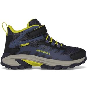 Merrell Botas de senderismo unisex para niños, con cierre alternativo medio, impermeables, para moab Speed 2, Navy/Hi Viz, 3 Big Kid Merrell Botas de senderismo unisex para niños, con cierre alternativo medio, impermeables, para moab Speed 2, Navy/Hi Viz, 3 Big Kid