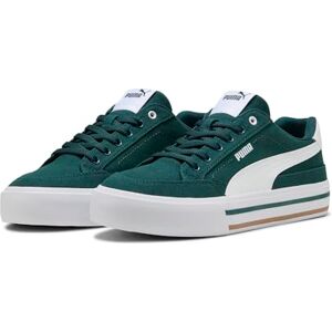 PUMA , Tenis Casuales Court Classic Vulc FS, Unisex, Verde y Blanco, Talla 27,5 PUMA , Tenis Casuales Court Classic Vulc FS, Unisex, Verde y Blanco, Talla 27,5