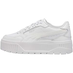 PUMA Karmen II Idol Tenis Unisex para niños Grandes, Blanco/ Blanco/ Plata, 6 Big Kid PUMA Karmen II Idol Tenis Unisex para niños Grandes, Blanco/ Blanco/ Plata, 6 Big Kid