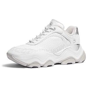 Michael Kors Atlas Tenis para Mujer, Blanco Brillante, 24.0 cm Michael Kors Atlas Tenis para Mujer, Blanco Brillante, 24.0 cm